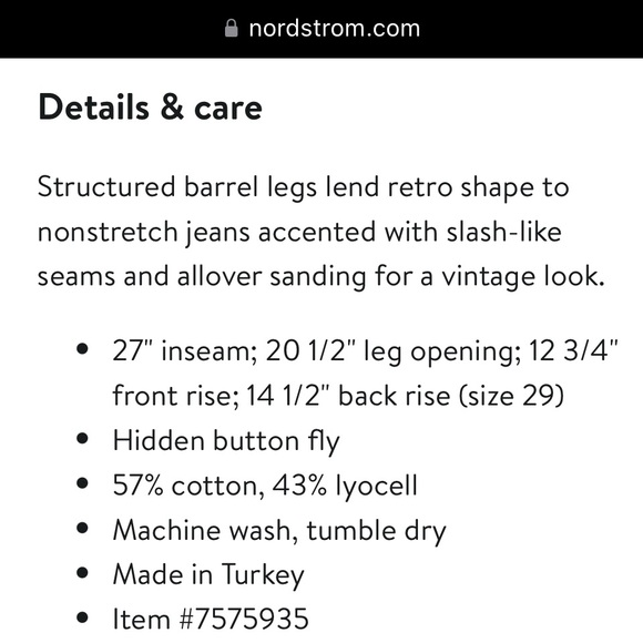 Free People structured barrel leg lends a fun retro shape. Vintage look seams. - Picture 10 of 10